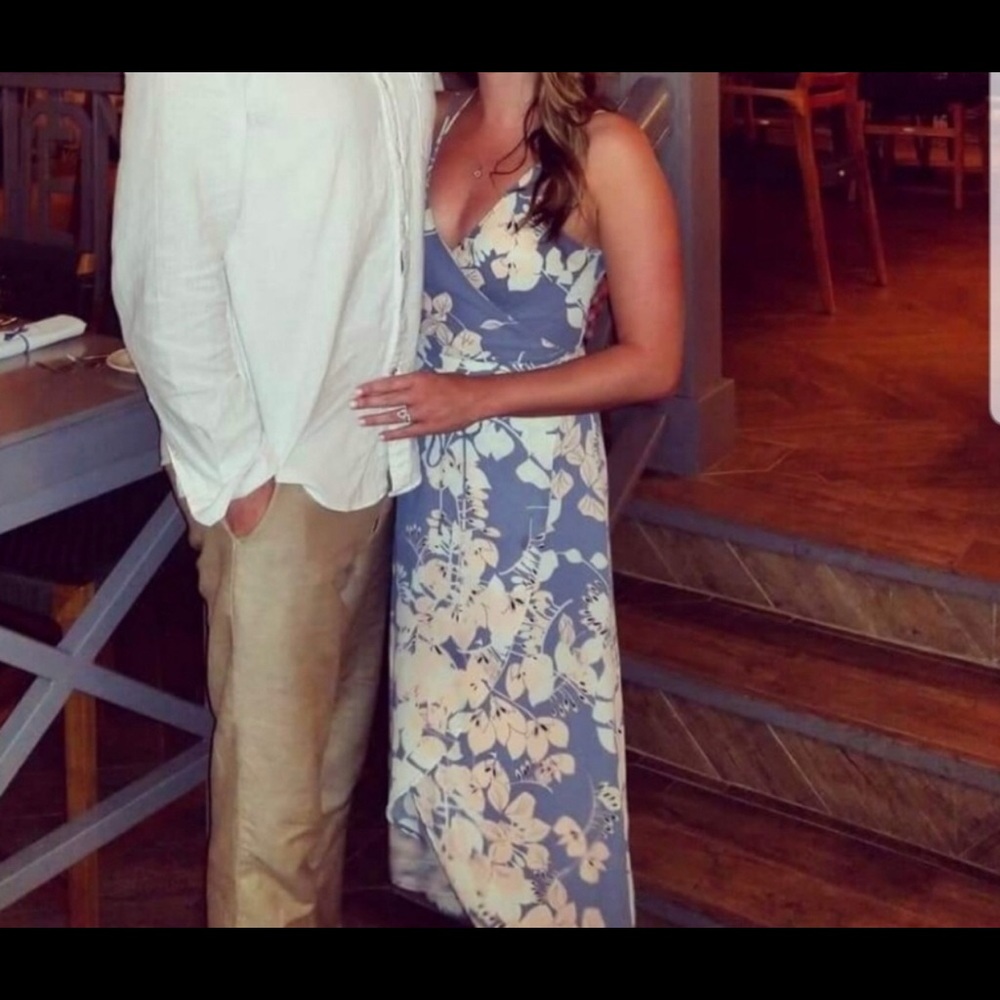 ASTR Floral Wrap Dress Midi